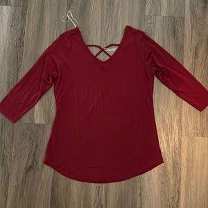 Maroon 3/4 sleeves top